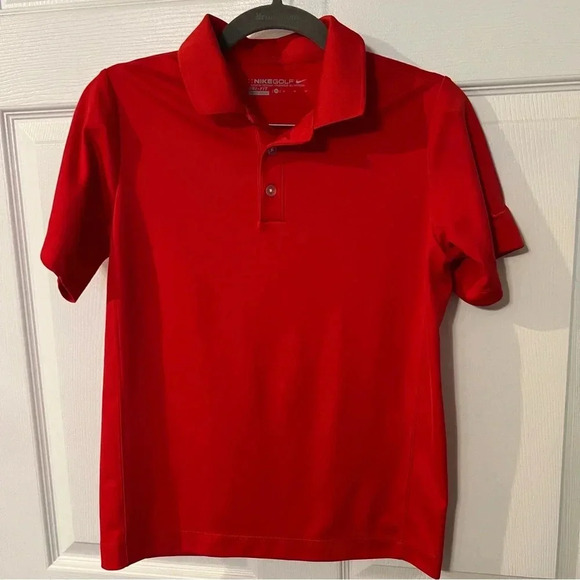 Nike Golf Short Sleeve Polo Shirt, Red, Size M - Picture 1 of 6